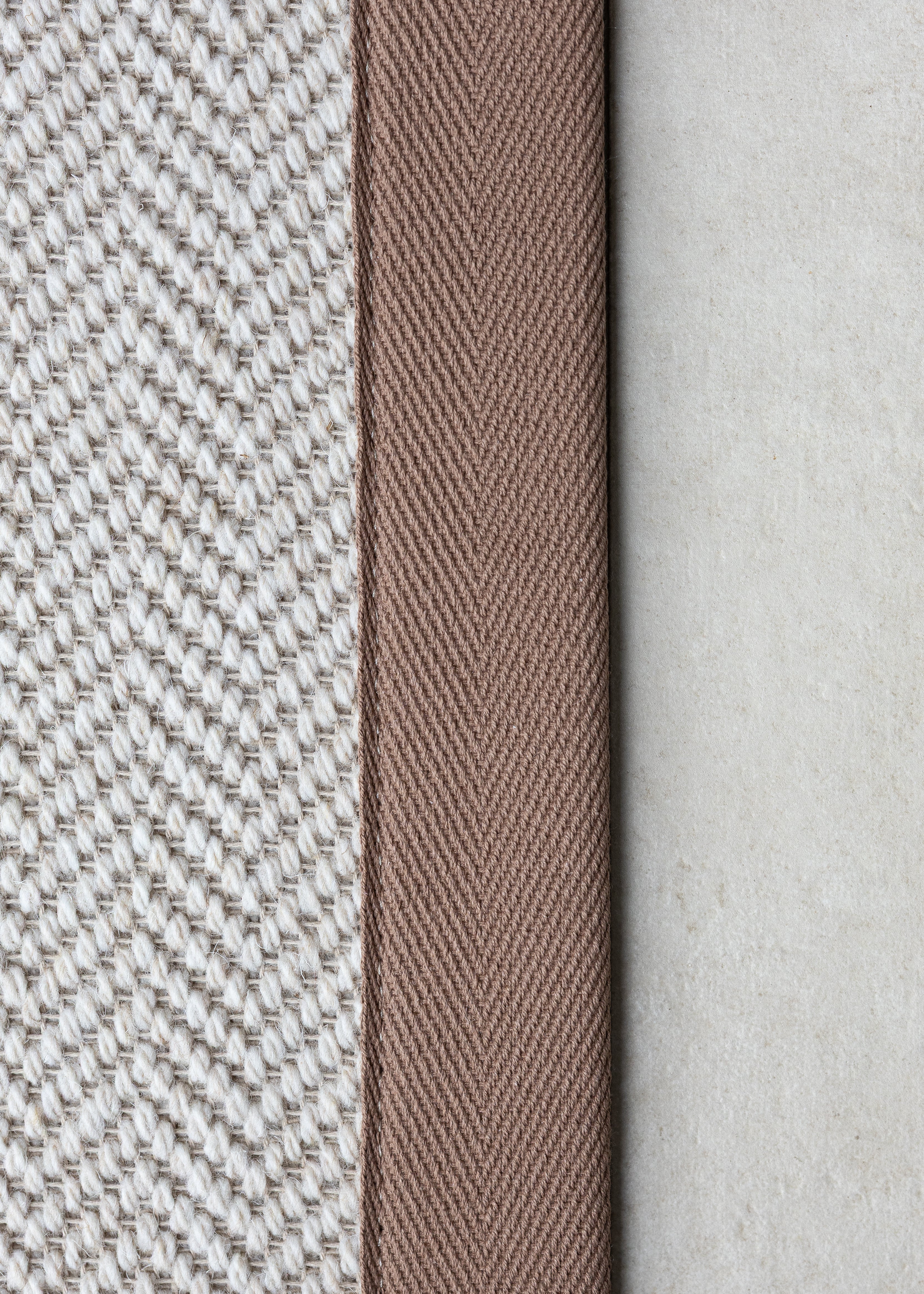 Latte 120mm Cotton Carpet Binding Tape.